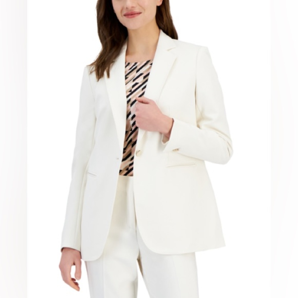 Anne Klein Women’s Ivory Blazer Jacket Size 24W